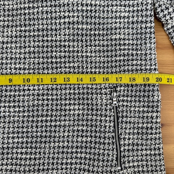 GAP Metallic Houndstooth Shift Dress | Tweed Knit Mod Workwear Mini | Size M - Picture 8 of 8